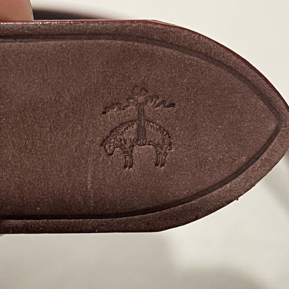 Brooks Brothers men’s brown leather belt size 42 in excellent condition - Picture 4 of 6